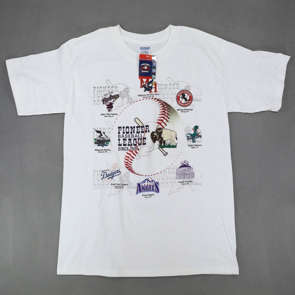 Vintage Y2K Pioneer‎ League T-Shirt Minor League Baseball Teams Sz L MiLB